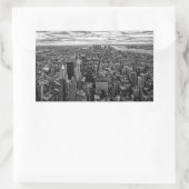 New York Skyline Rechthoekige Sticker (Tas)