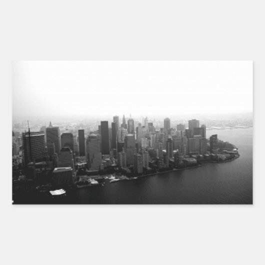 New York Skyline Rechthoekige Sticker (Voorkant)