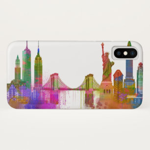 New York Skyline - Regenboog Case-Mate iPhone Case