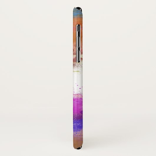 New York Skyline - Regenboog Case-Mate iPhone Case (Achterkant/links)