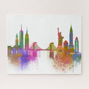 New York Skyline - Regenboog Legpuzzel
