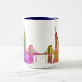 New York Skyline - Regenboog Mok (Midden)