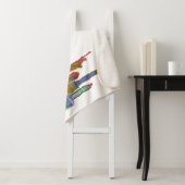 New York Skyline - Regenboog Sherpa Deken (In situ)