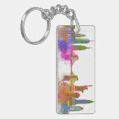 New York Skyline - Regenboog Sleutelhanger (Voorkant Links)