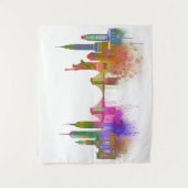 New York Skyline - Regenboog Wandkleed (Voorkant)