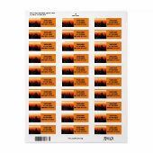 NEW YORK SKYLINE RETOURADRES LABELS (Full Sheet)