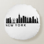 New York Skyline Rond Kussen<br><div class="desc">New York Skyline</div>