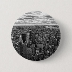 New York Skyline Ronde Button 5,7 Cm