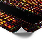 New York Skyline 's nachts met volle maan Poster (Hoek)