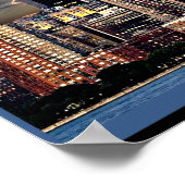 New York Skyline, Sailboot op de Hudson rivier Poster (Hoek)