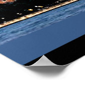 New York Skyline, Sailboot op de Hudson rivier Poster (Hoek)