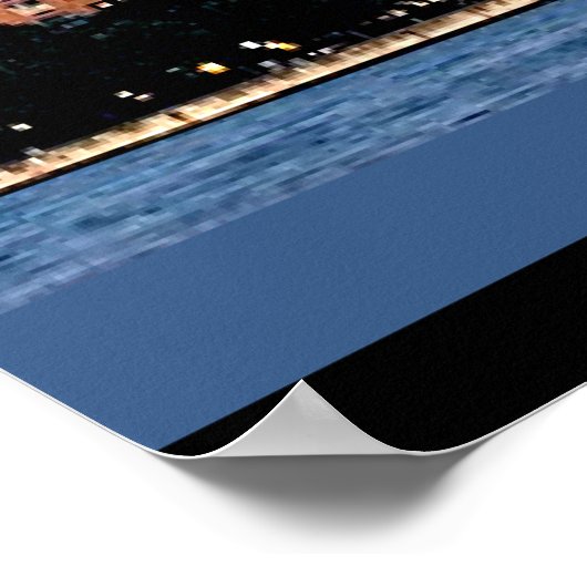 New York Skyline, Sailboot op de Hudson rivier Poster (Hoek)