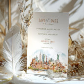 New York Skyline Save-the-Date Kaart