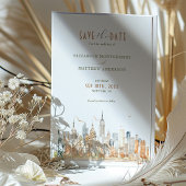 New York Skyline Save-the-Date Kaart