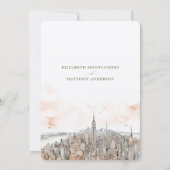 New York Skyline Save-the-Date Kaart (Achterkant)