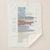New York Skyline Sherpa Deken (Voorkant)