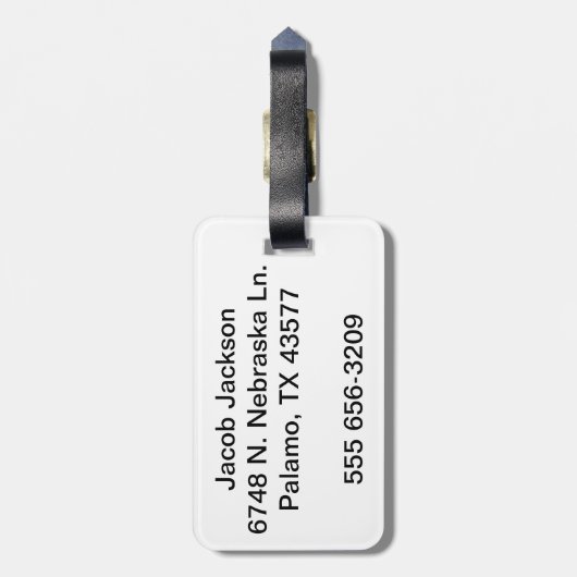 New York Skyline Silhouette Bagagelabel (Achterkant verticaal)