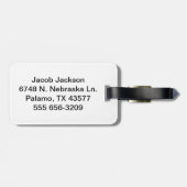 New York Skyline Silhouette in Faux Gold Glitter Bagagelabel (Achterkant horizontaal)