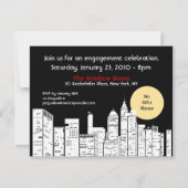 New York Skyline Silhouette Kaart (Achterkant)