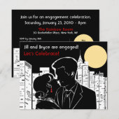 New York Skyline Silhouette Kaart (Voorkant / Achterkant)