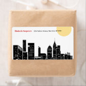 New York Skyline Silhouette Label (Insitu)