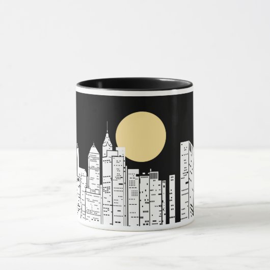 New York Skyline Silhouette Mok (Midden)