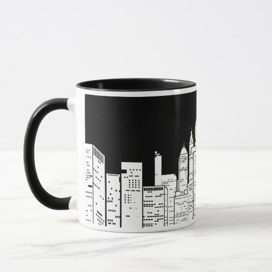 New York Skyline Silhouette Mok (Links)