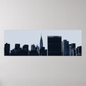 New York Skyline Silhouette Poster (Voorkant)