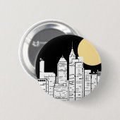 New York Skyline Silhouette Ronde Button 5,7 Cm (Voorkant /achterkant)