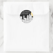 New York Skyline Silhouette Ronde Sticker (Tas)