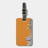 New York skyline sinaasappel Bagagelabel (Voorkant verticaal)