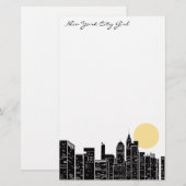 New York Skyline Stationery Briefpapier (Voorkant / Achterkant)