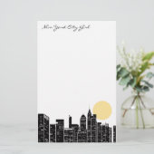 New York Skyline Stationery Briefpapier (Staand voorkant)