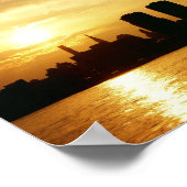 New York Skyline Sunset Poster (Hoek)