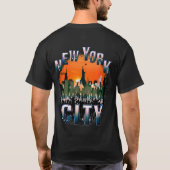New York-skyline T-shirt (Achterkant)