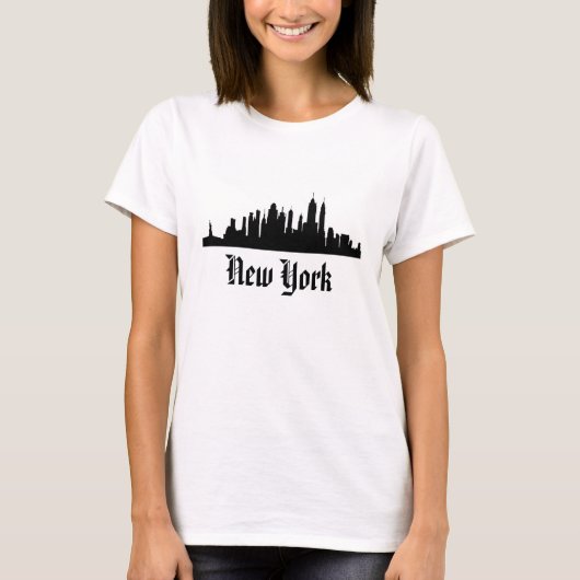 "NEW YORK" skyline t shirt (Voorkant)