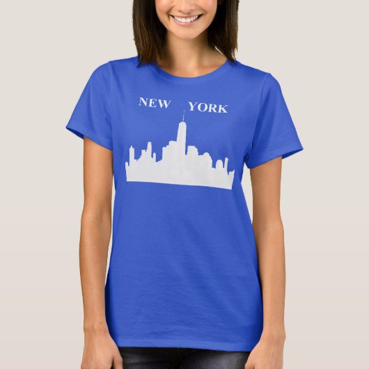 New York Skyline T-shirt - Dames (Voorkant)