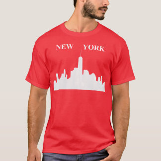 New York Skyline T-shirt - Mannen kleuren