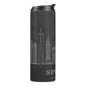 New York skyline Thermal Tumbler Thermosbeker (Gedraaid links)