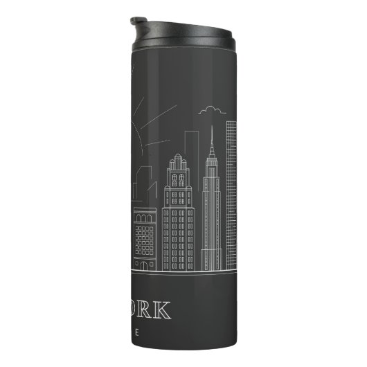 New York skyline Thermal Tumbler Thermosbeker (Geroteerd rechts)
