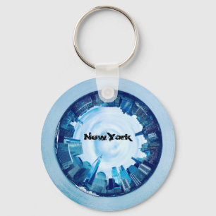 New York Skyline Tiny Planet Sleutelhanger – Aange