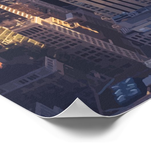 New York Skyline Travel Artwork Poster (Hoek)