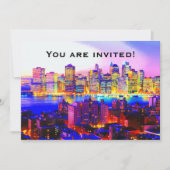 New York Skyline Uitnodiging (Voorkant)