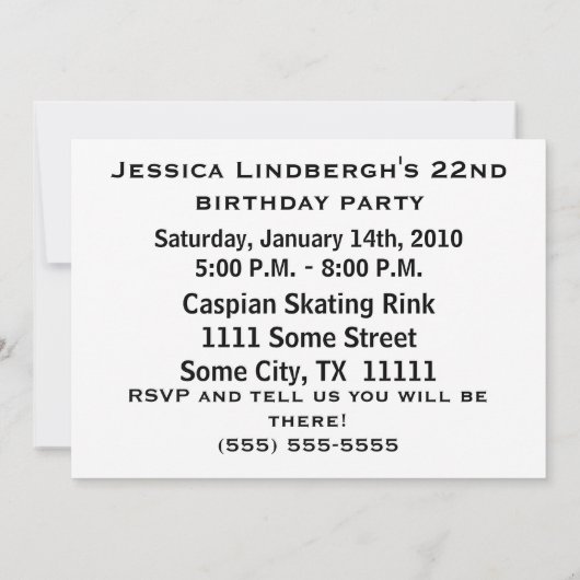 New York Skyline Uitnodiging (Achterkant)