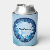 " new york skyline " van de wolkenkrabbers in de r blikjeskoeler (Blikje Voorkant)