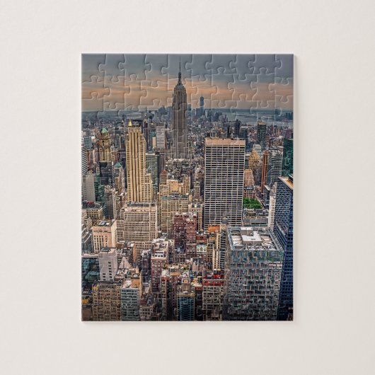 New York Skyline van het Centrum van Rockefeller Legpuzzel (Verticaal)