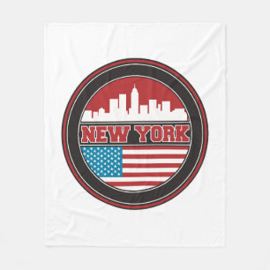 New York Skyline Verenigde Staten-vlag Fleece Deken