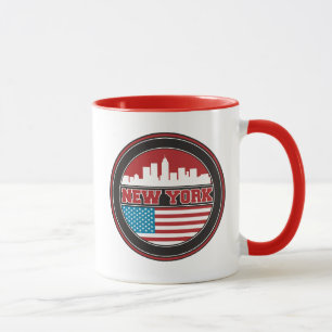 New York Skyline Verenigde Staten-vlag Mok