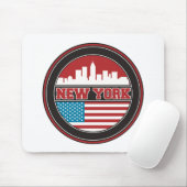 New York Skyline | Verenigde Staten-vlag Muismat (Met muis)