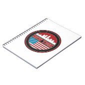 New York Skyline | Verenigde Staten-vlag Notitieboek (Linkerzijde)